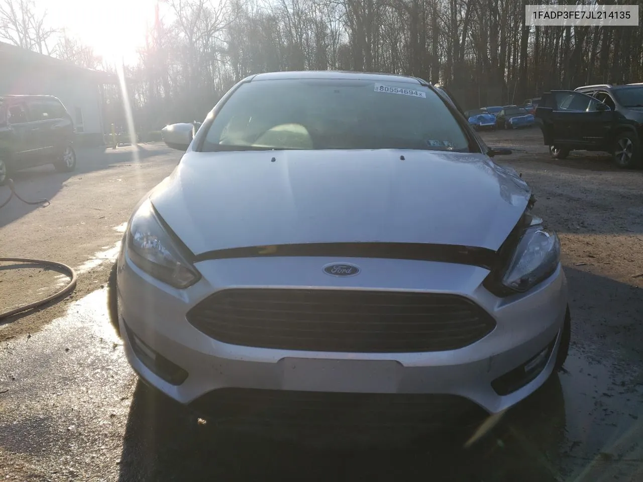 2018 Ford Focus Se VIN: 1FADP3FE7JL214135 Lot: 80554694