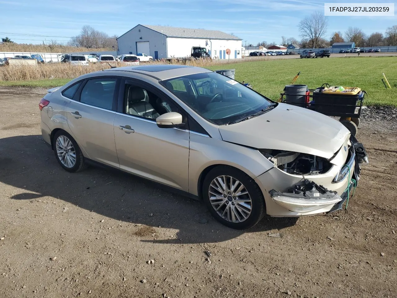 2018 Ford Focus Titanium VIN: 1FADP3J27JL203259 Lot: 80785744