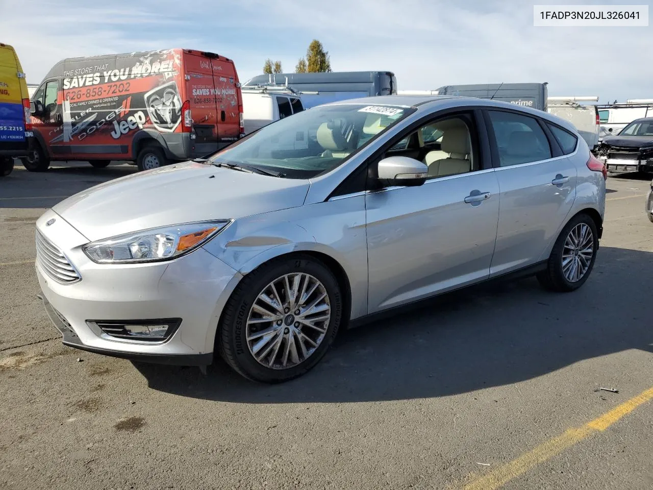 2018 Ford Focus Titanium VIN: 1FADP3N20JL326041 Lot: 81142874