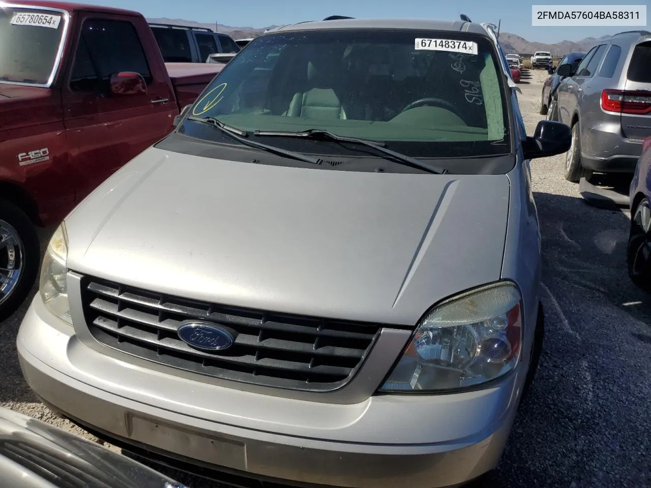 2004 Ford Freestar Ses VIN: 2FMDA57604BA58311 Lot: 67148374