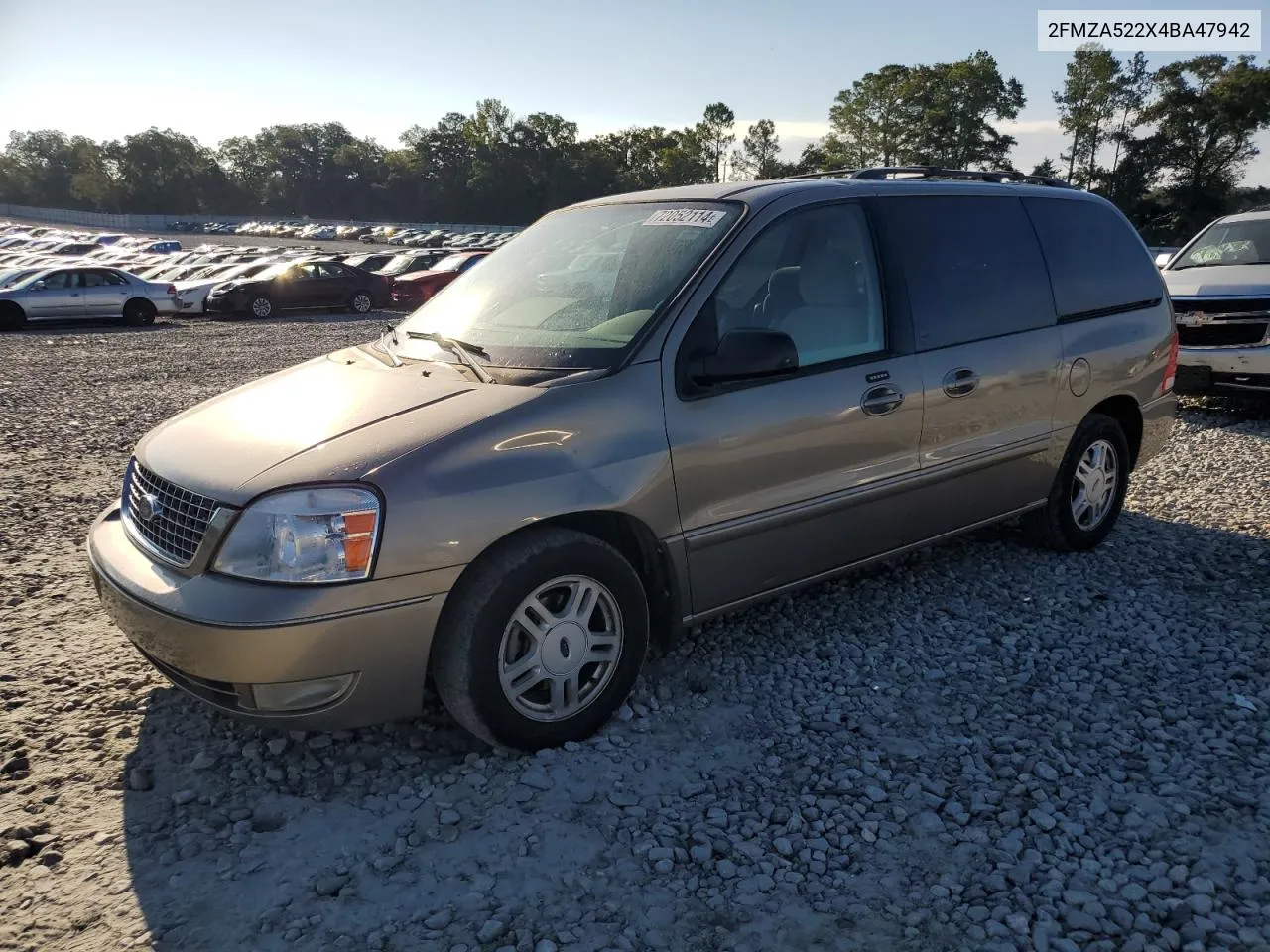 2004 Ford Freestar Sel VIN: 2FMZA522X4BA47942 Lot: 72052114