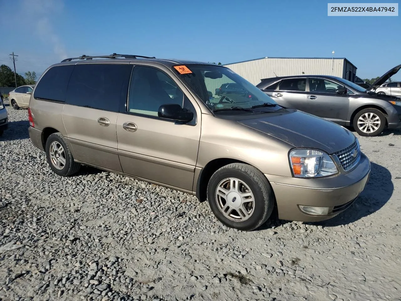 2004 Ford Freestar Sel VIN: 2FMZA522X4BA47942 Lot: 72052114