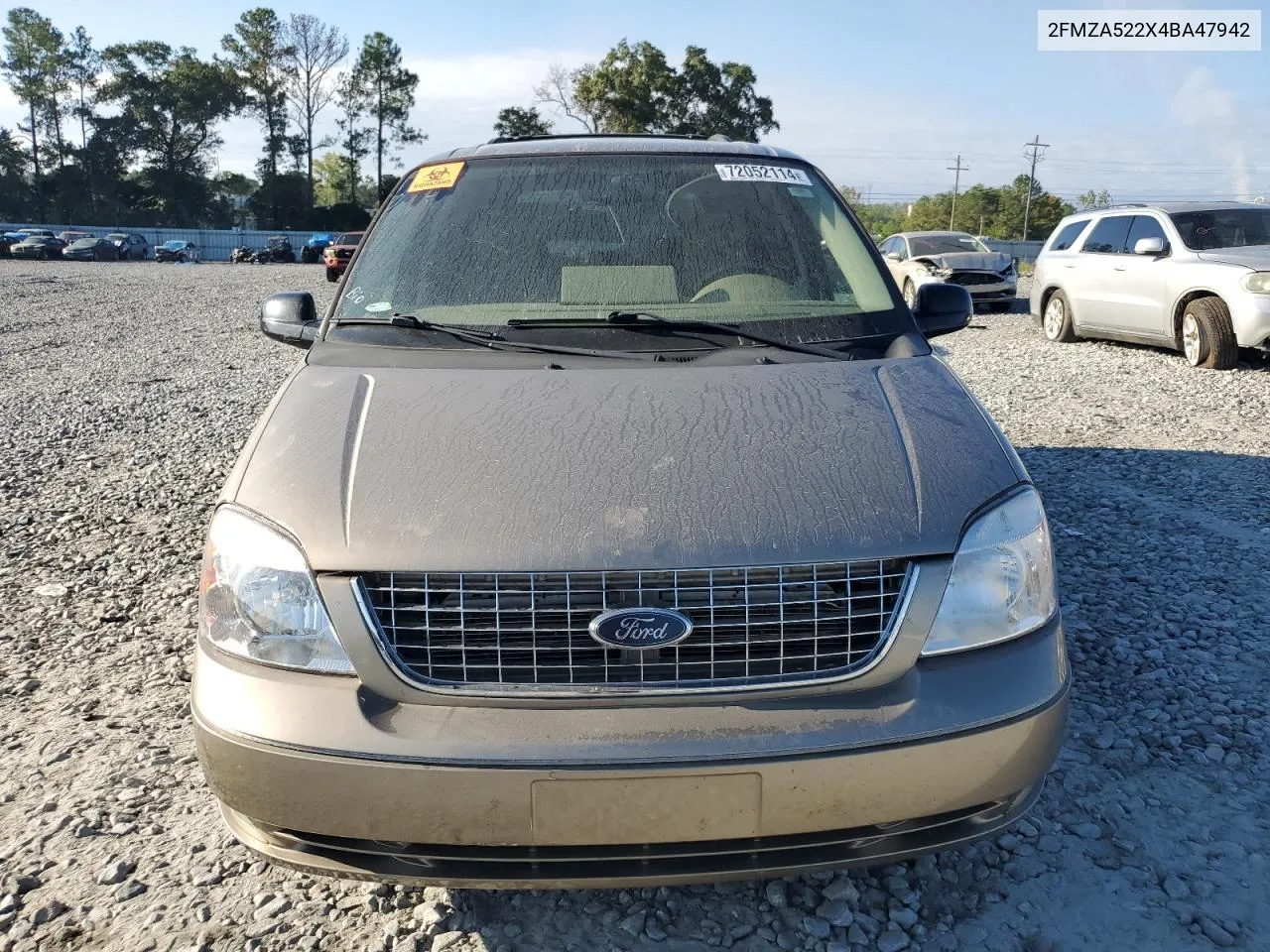 2004 Ford Freestar Sel VIN: 2FMZA522X4BA47942 Lot: 72052114