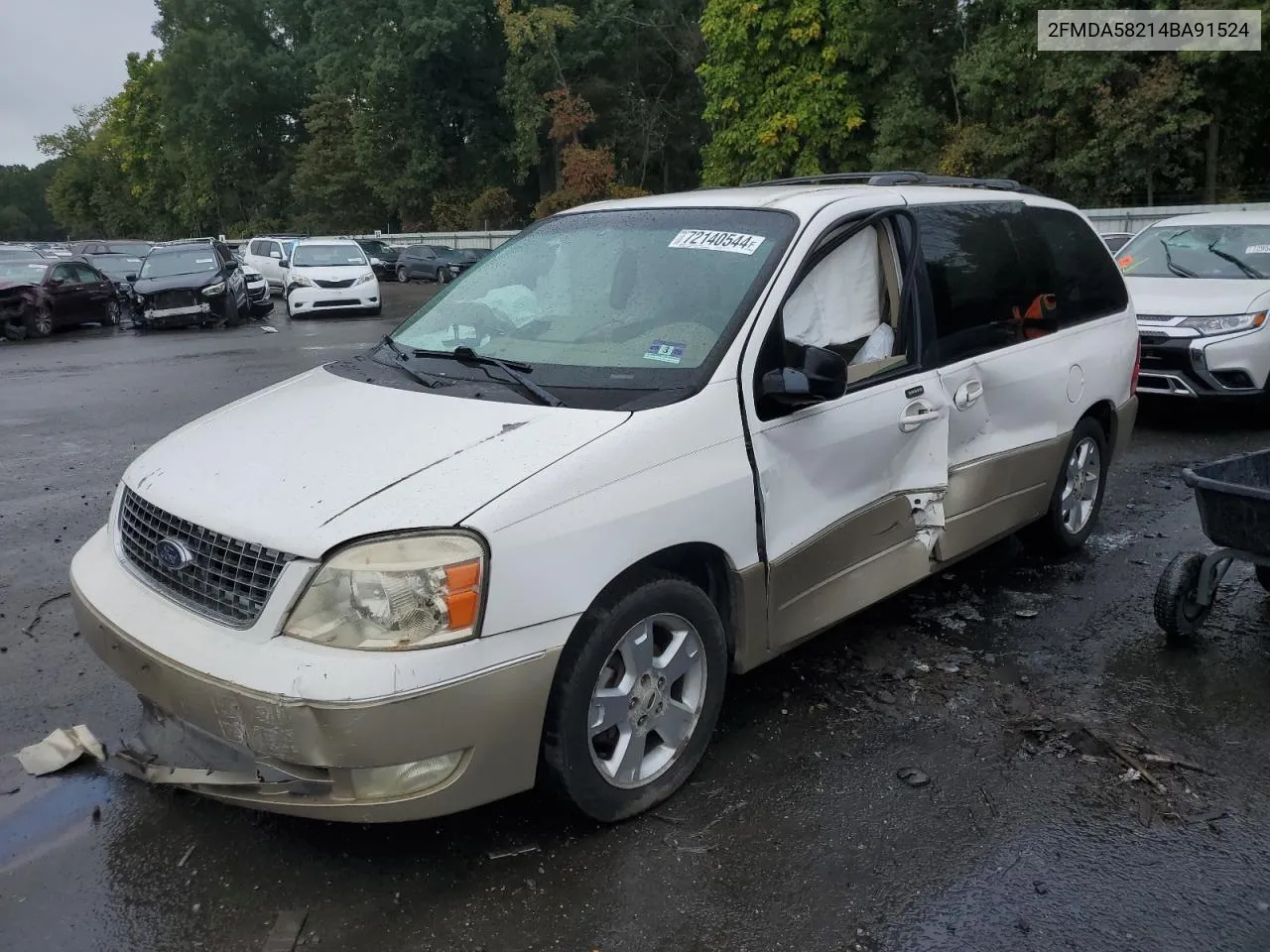 2004 Ford Freestar Limited VIN: 2FMDA58214BA91524 Lot: 72140544