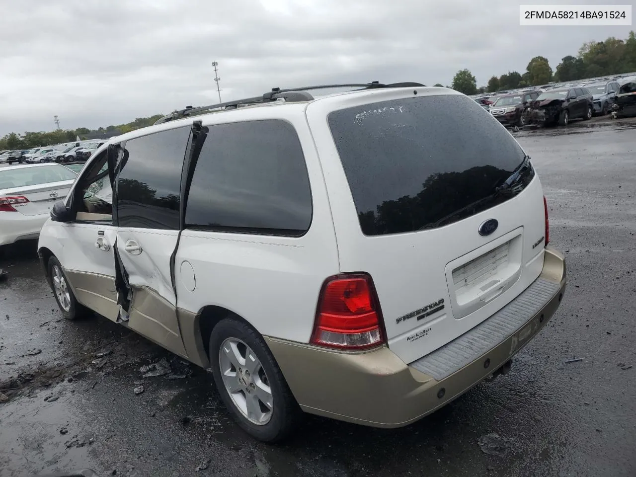 2004 Ford Freestar Limited VIN: 2FMDA58214BA91524 Lot: 72140544