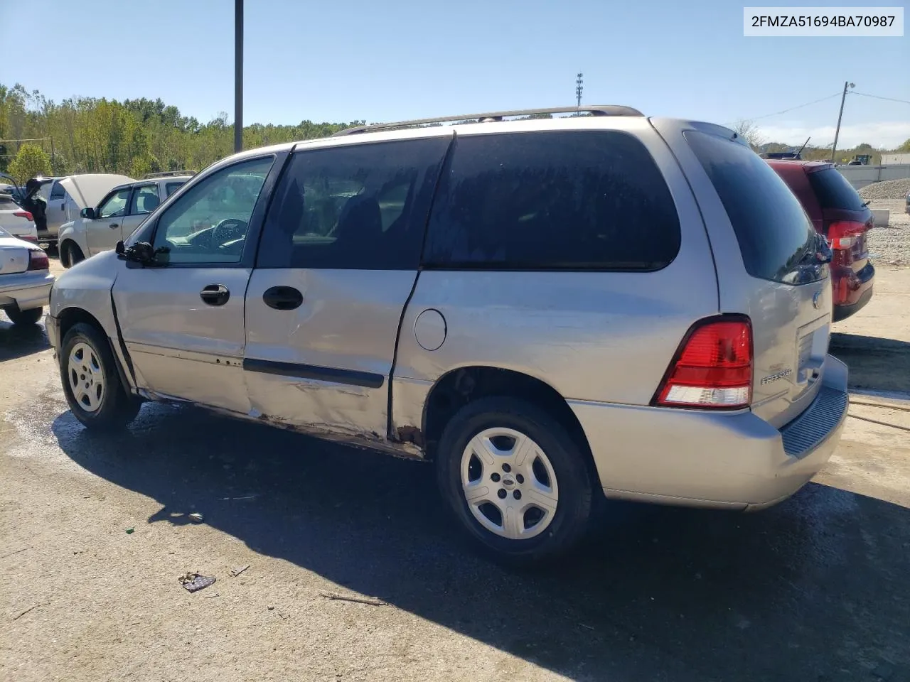 2004 Ford Freestar Se VIN: 2FMZA51694BA70987 Lot: 74059654