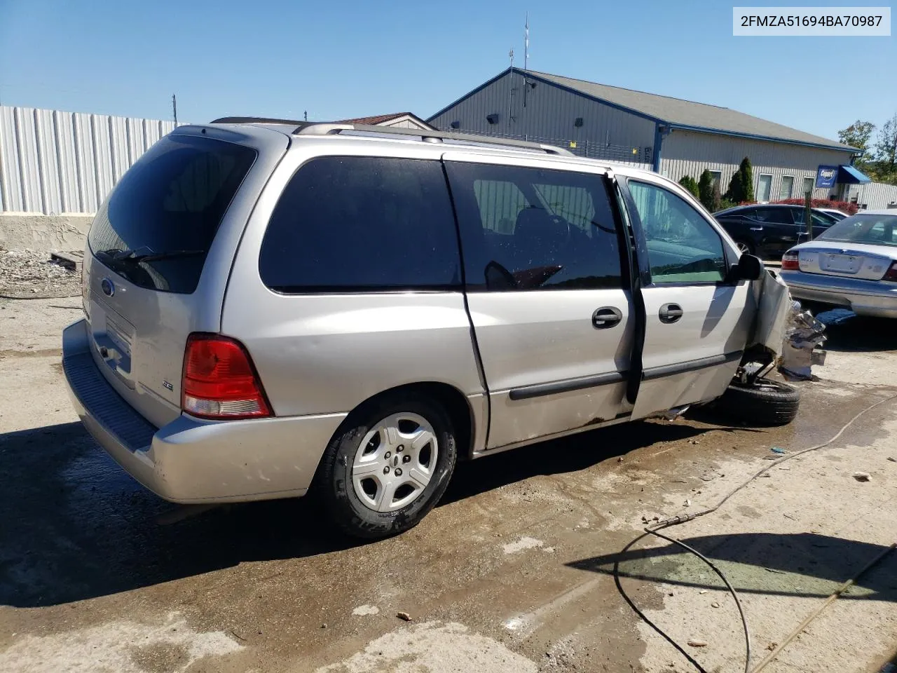 2004 Ford Freestar Se VIN: 2FMZA51694BA70987 Lot: 74059654