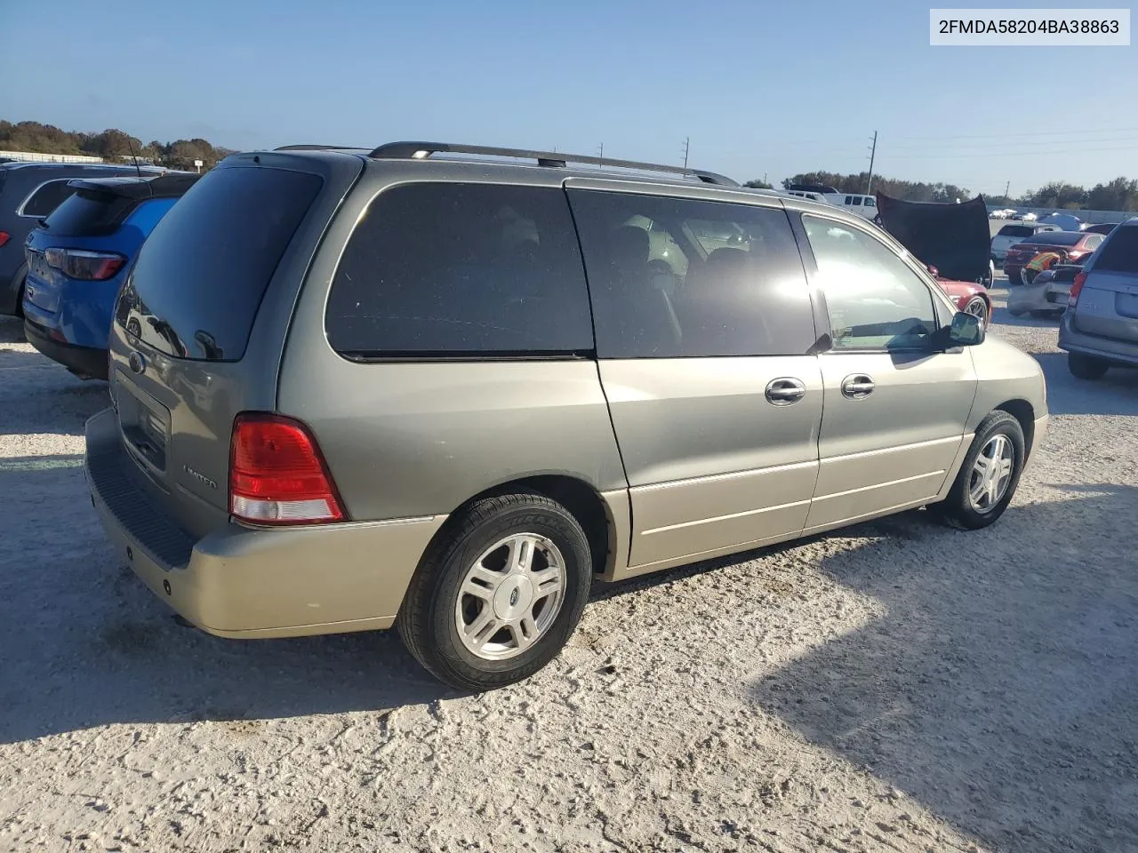 2004 Ford Freestar Limited VIN: 2FMDA58204BA38863 Lot: 74262274