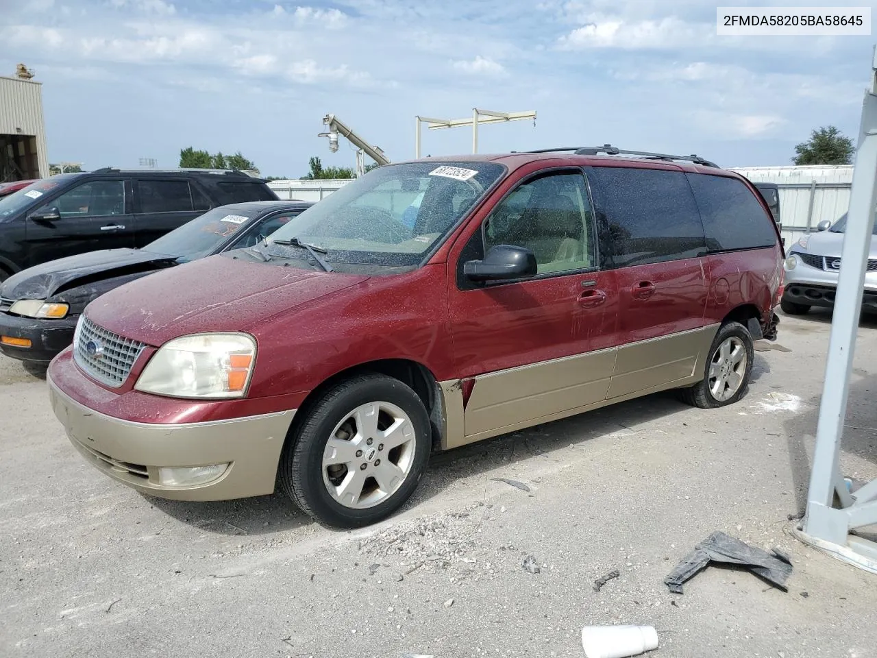 2005 Ford Freestar Limited VIN: 2FMDA58205BA58645 Lot: 68723524