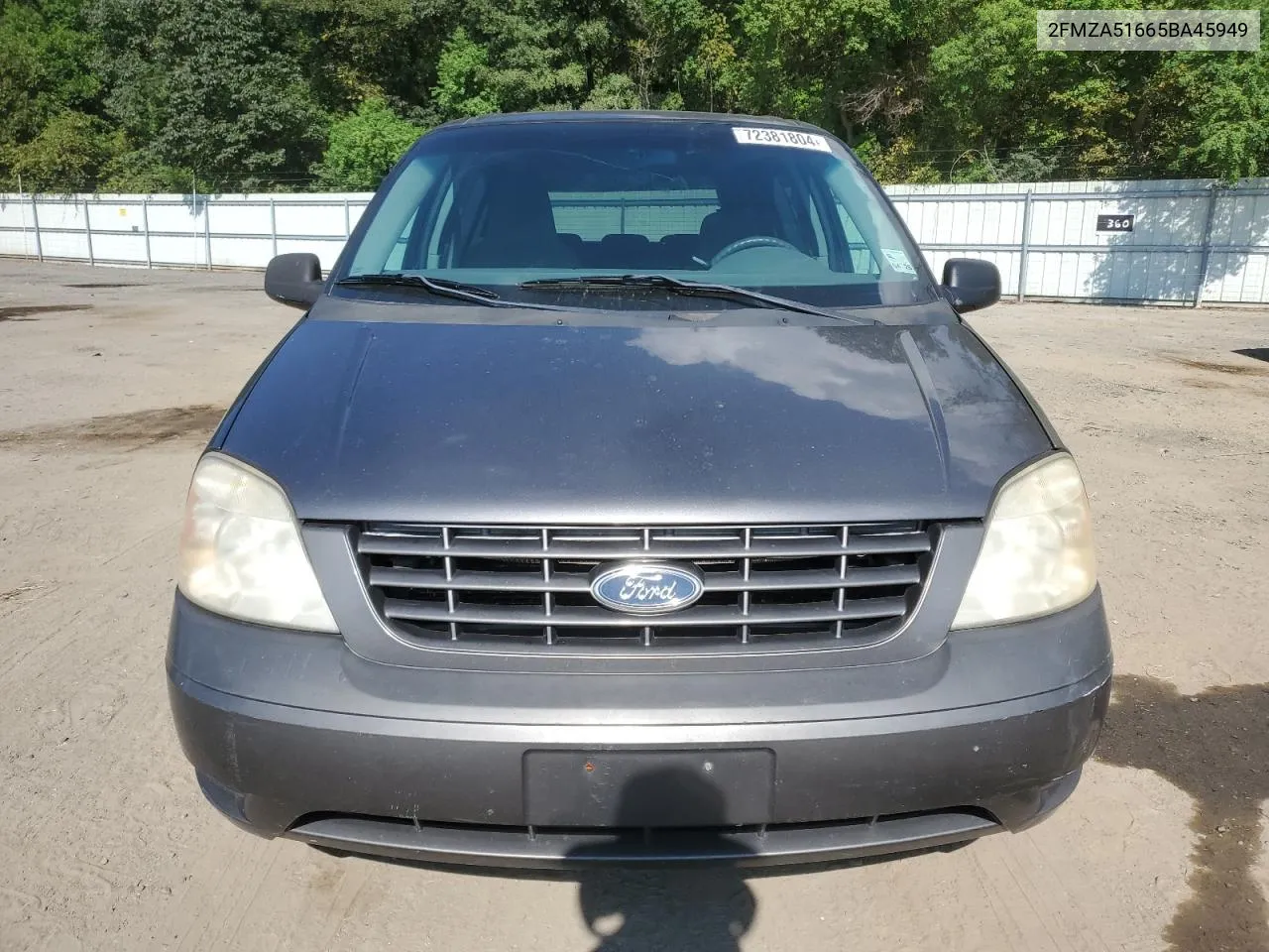 2005 Ford Freestar Se VIN: 2FMZA51665BA45949 Lot: 72381804