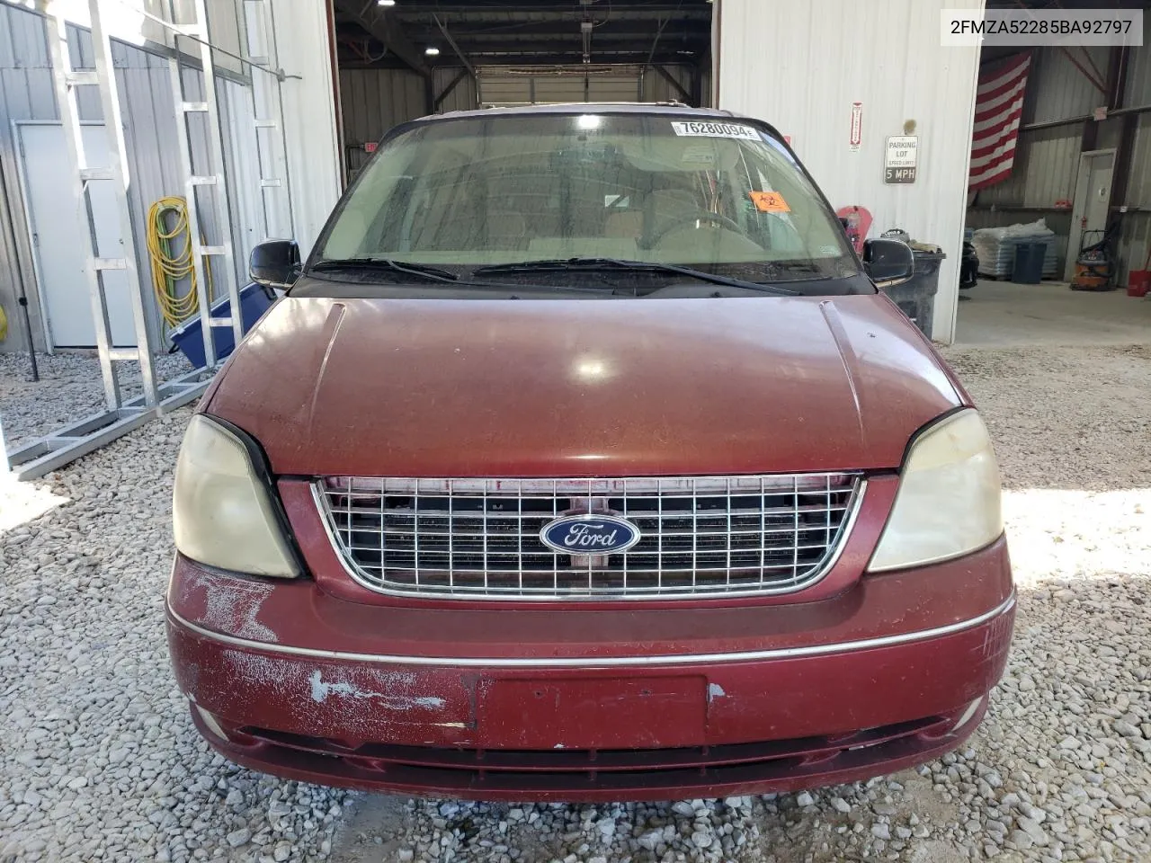 2005 Ford Freestar Sel VIN: 2FMZA52285BA92797 Lot: 76280094