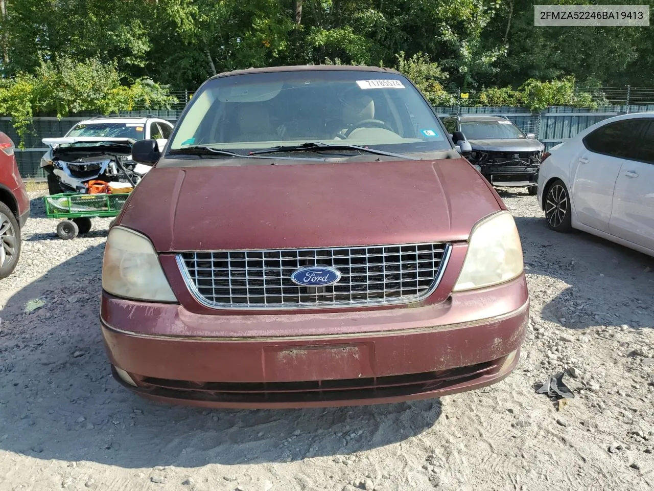 2006 Ford Freestar Sel VIN: 2FMZA52246BA19413 Lot: 73469254