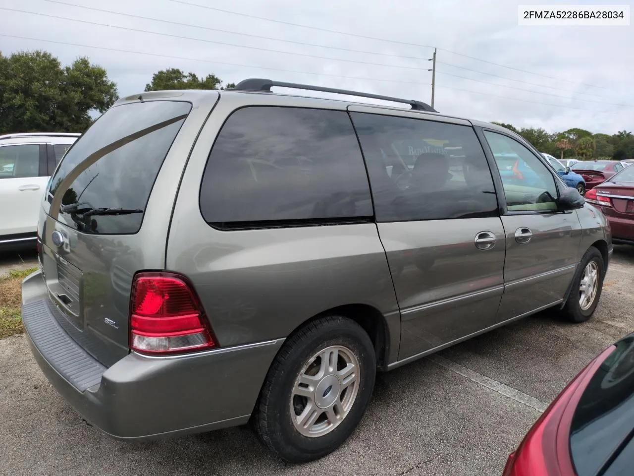 2006 Ford Freestar Sel VIN: 2FMZA52286BA28034 Lot: 74559944