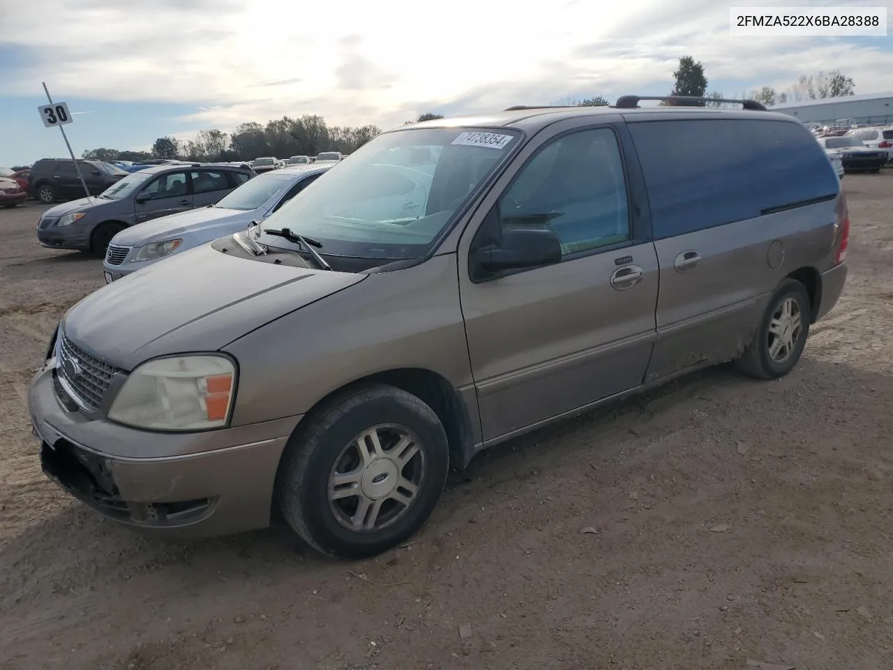 2006 Ford Freestar Sel VIN: 2FMZA522X6BA28388 Lot: 74738354