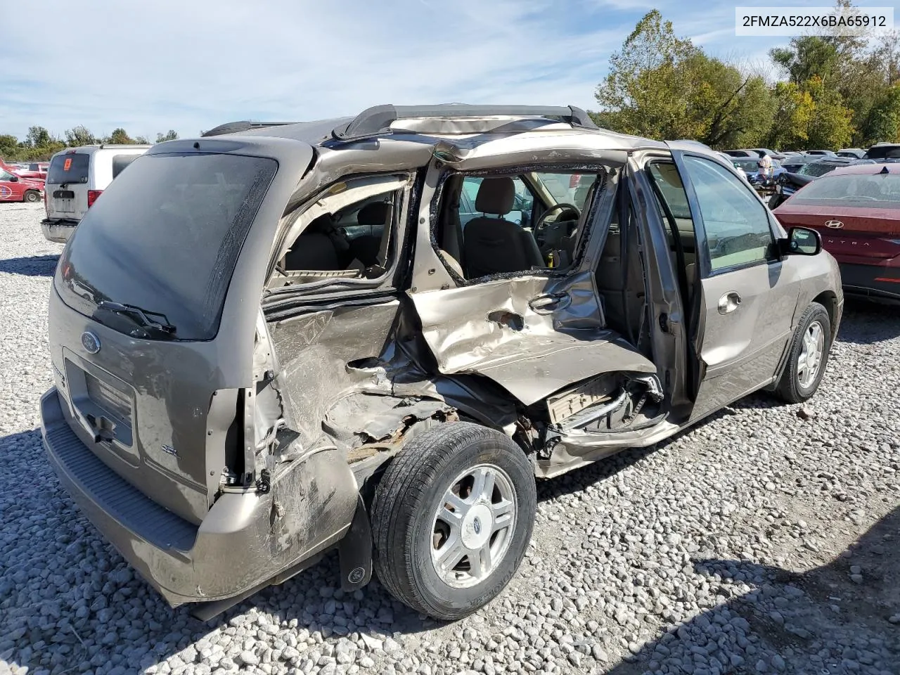 2006 Ford Freestar Sel VIN: 2FMZA522X6BA65912 Lot: 75645074