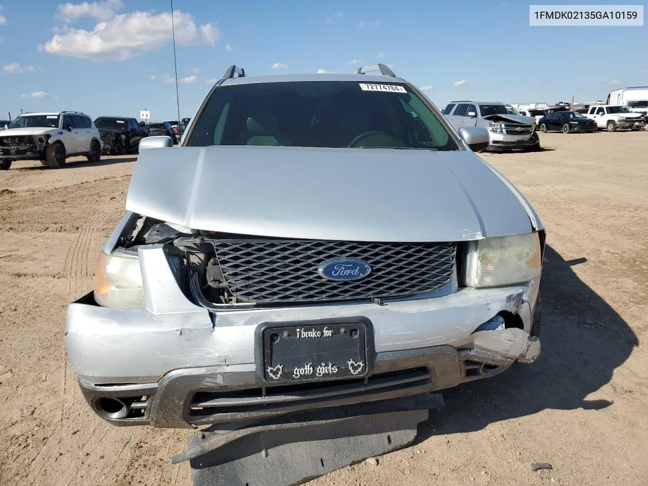 2005 Ford Freestyle Sel VIN: 1FMDK02135GA10159 Lot: 72774784