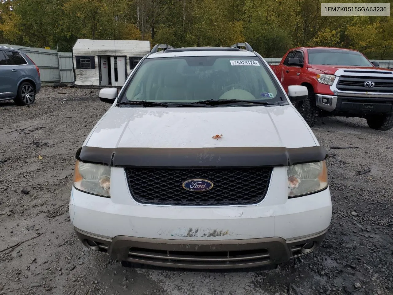 2005 Ford Freestyle Sel VIN: 1FMZK05155GA63236 Lot: 75428124