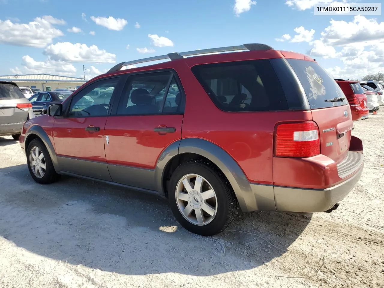 2005 Ford Freestyle Se VIN: 1FMDK01115GA50287 Lot: 77227484