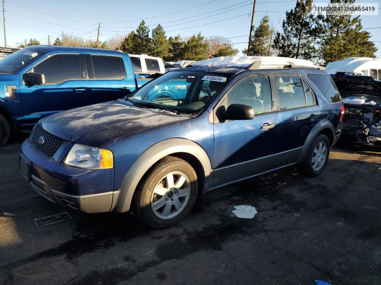 2005 Ford Freestyle Se VIN: 1FMDK04175GA65419 Lot: 79706454