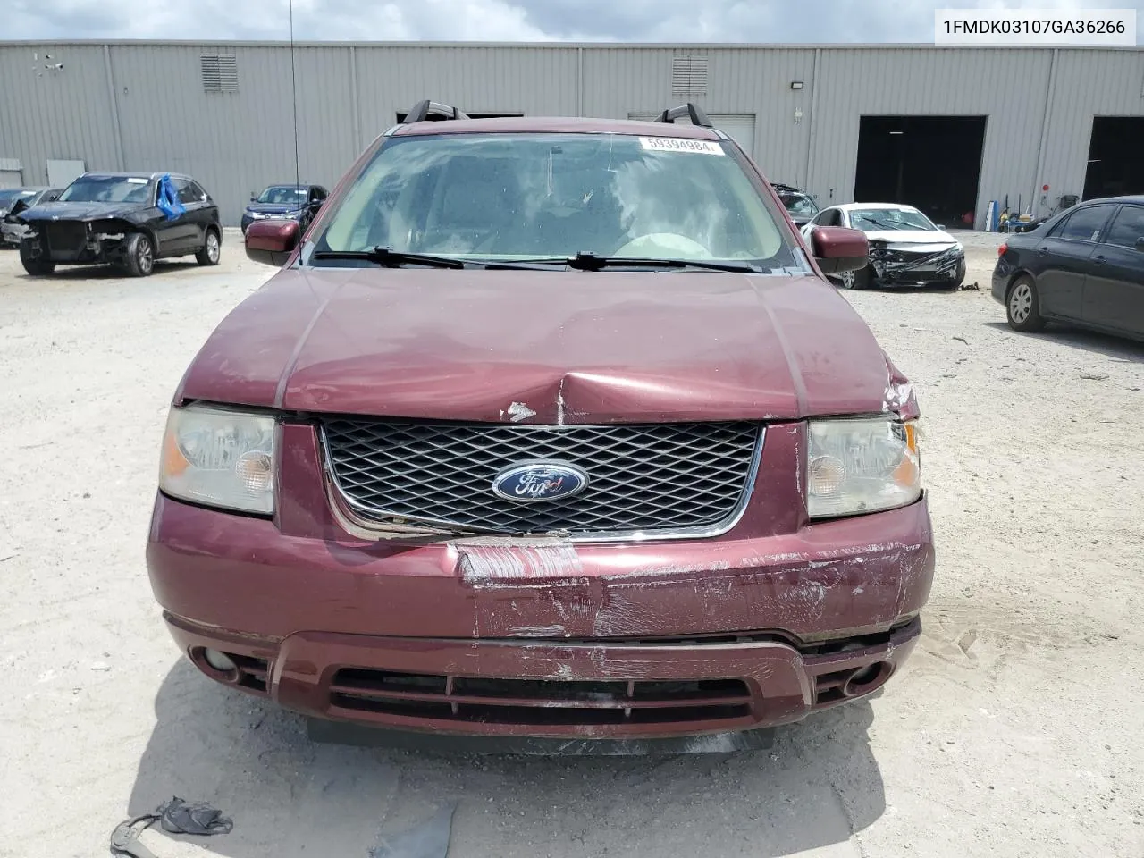 2007 Ford Freestyle Limited VIN: 1FMDK03107GA36266 Lot: 59394984