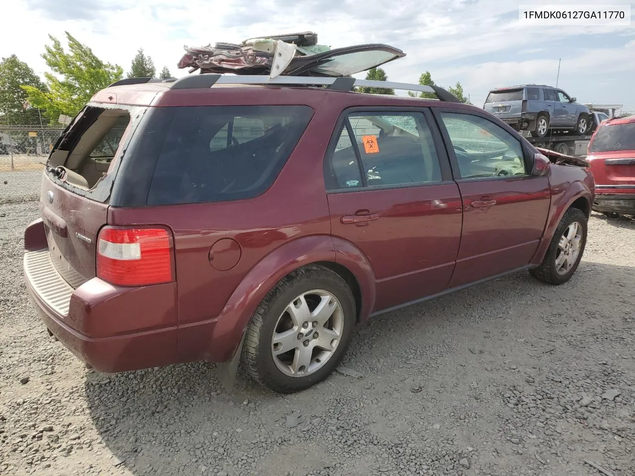 2007 Ford Freestyle Limited VIN: 1FMDK06127GA11770 Lot: 63068094