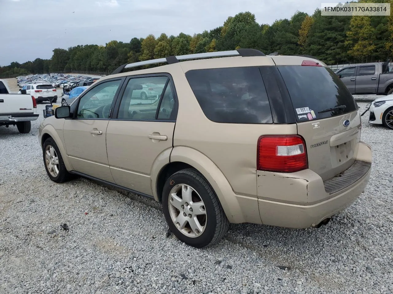 2007 Ford Freestyle Limited VIN: 1FMDK03117GA33814 Lot: 70283424