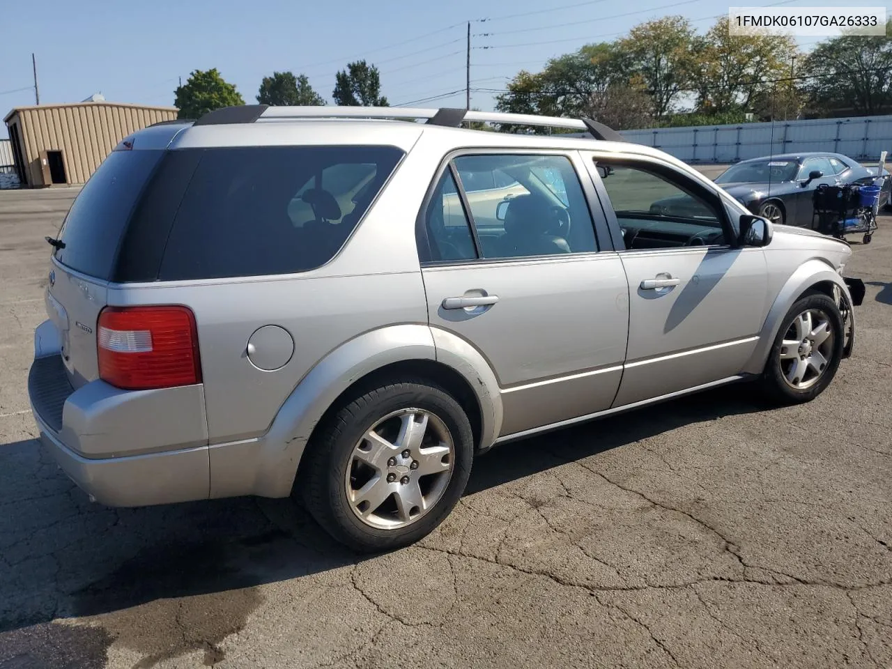 2007 Ford Freestyle Limited VIN: 1FMDK06107GA26333 Lot: 71142764