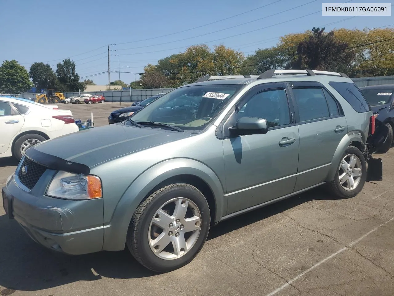 2007 Ford Freestyle Limited VIN: 1FMDK06117GA06091 Lot: 71226554