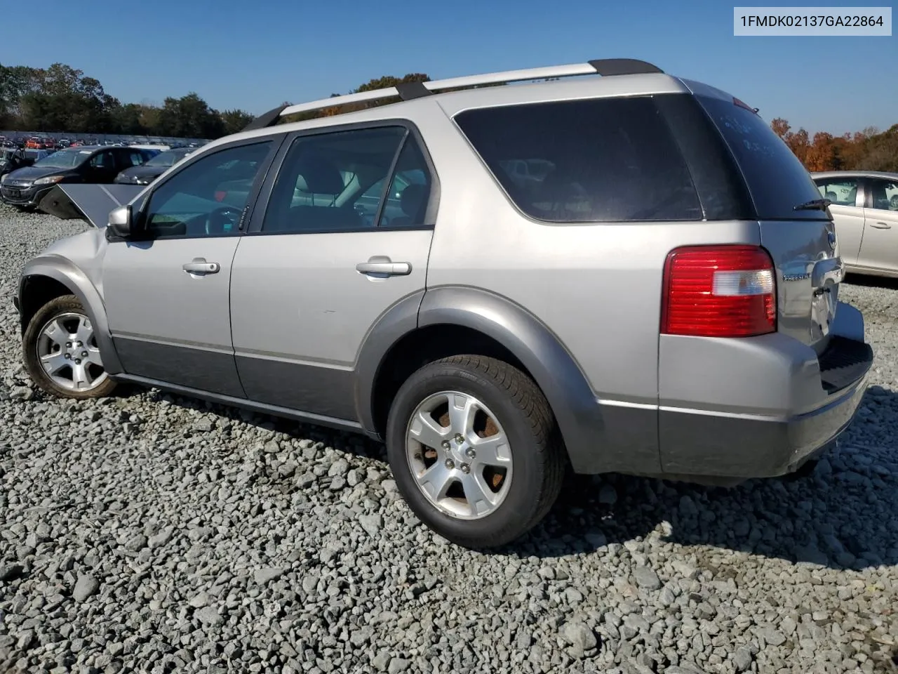 2007 Ford Freestyle Sel VIN: 1FMDK02137GA22864 Lot: 73942603