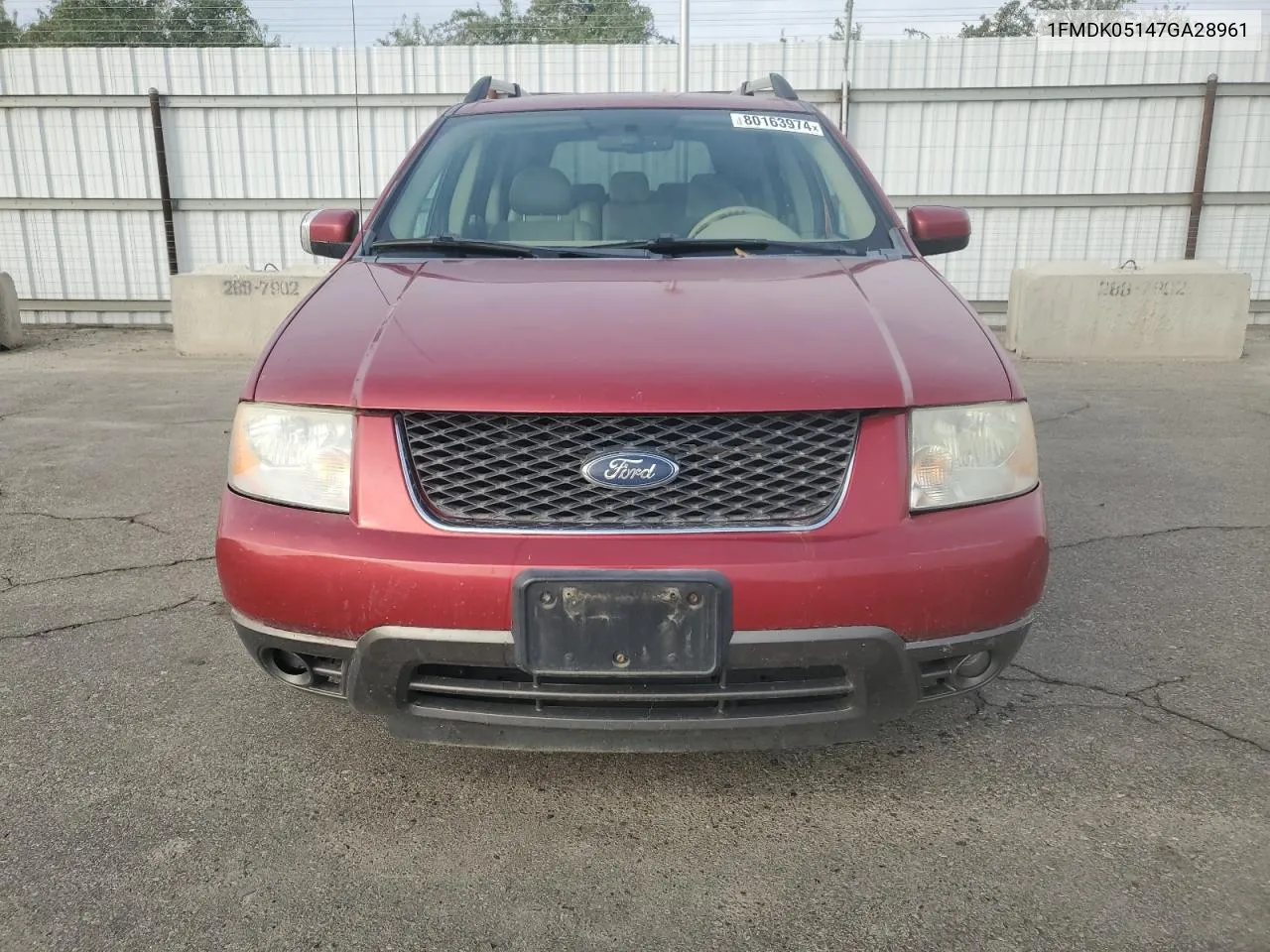 2007 Ford Freestyle Sel VIN: 1FMDK05147GA28961 Lot: 80163974