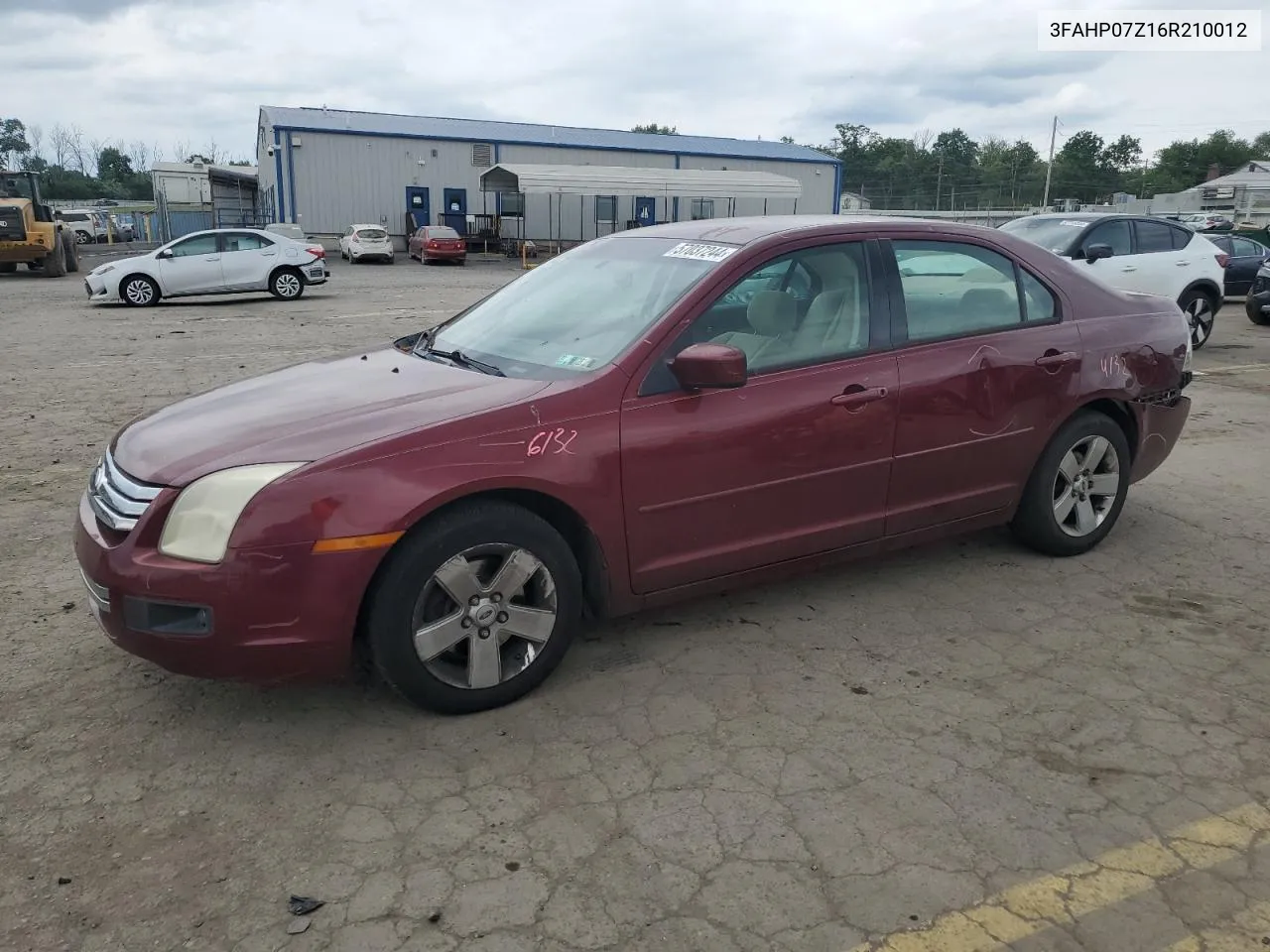 2006 Ford Fusion Se VIN: 3FAHP07Z16R210012 Lot: 57037244