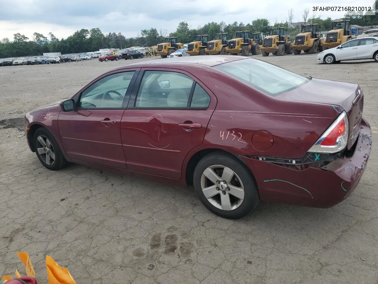 2006 Ford Fusion Se VIN: 3FAHP07Z16R210012 Lot: 57037244