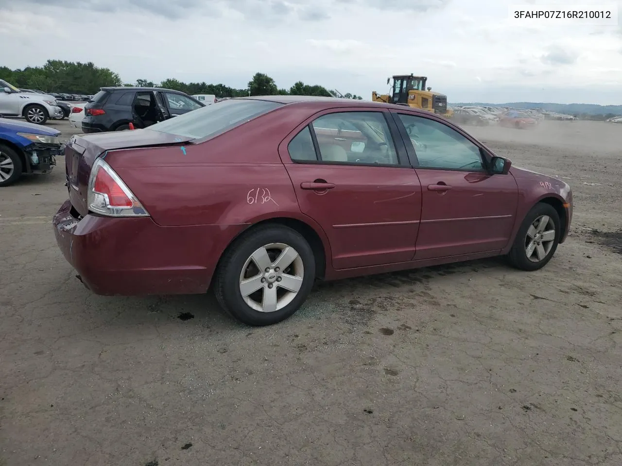 2006 Ford Fusion Se VIN: 3FAHP07Z16R210012 Lot: 57037244