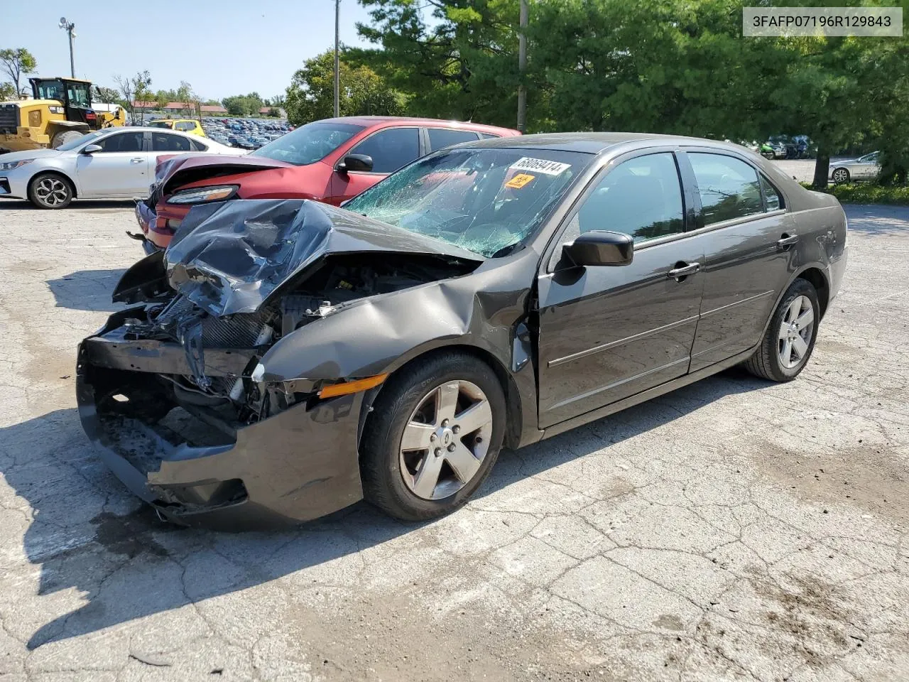 2006 Ford Fusion Se VIN: 3FAFP07196R129843 Lot: 68069414