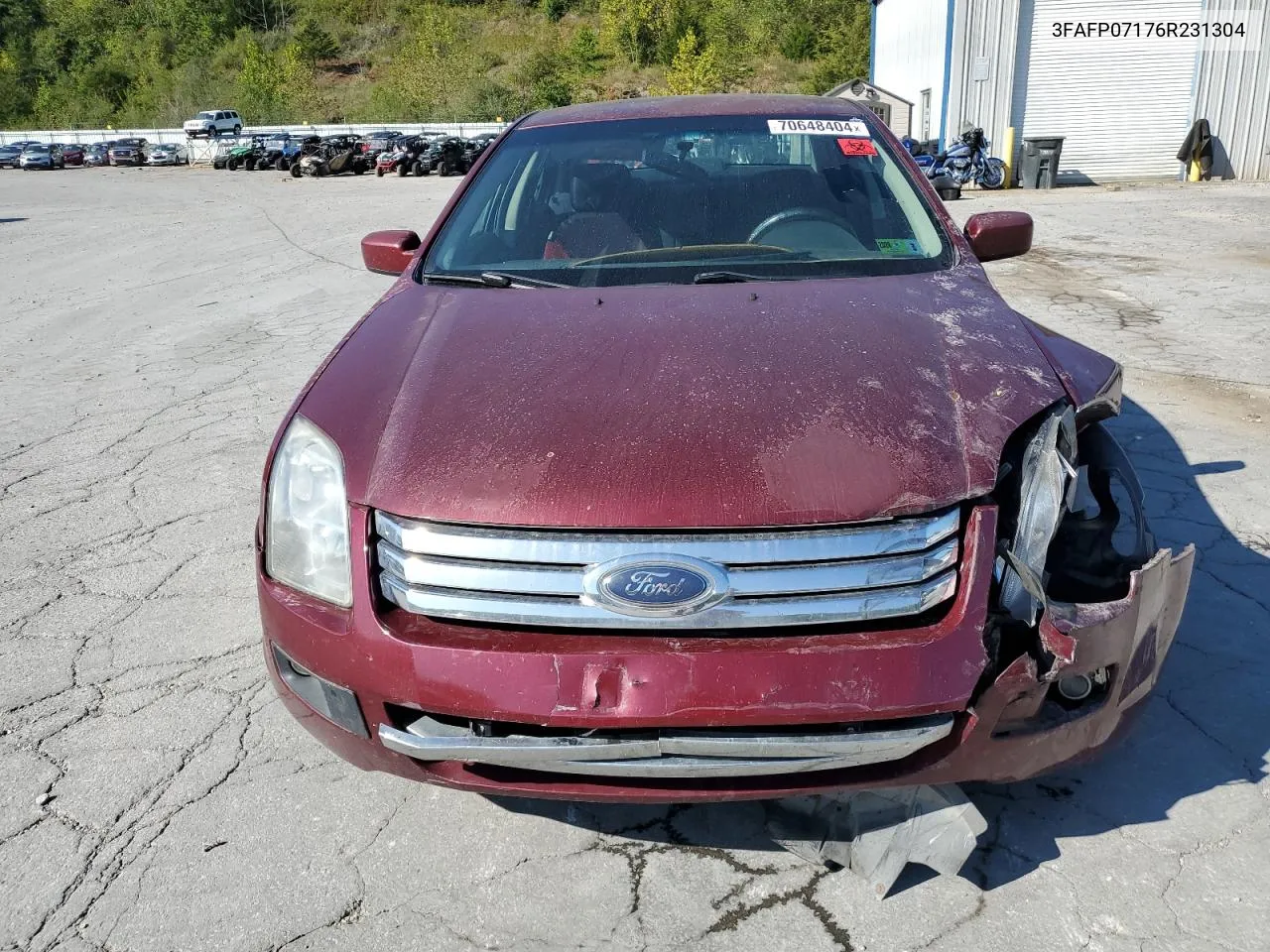 2006 Ford Fusion Se VIN: 3FAFP07176R231304 Lot: 70648404