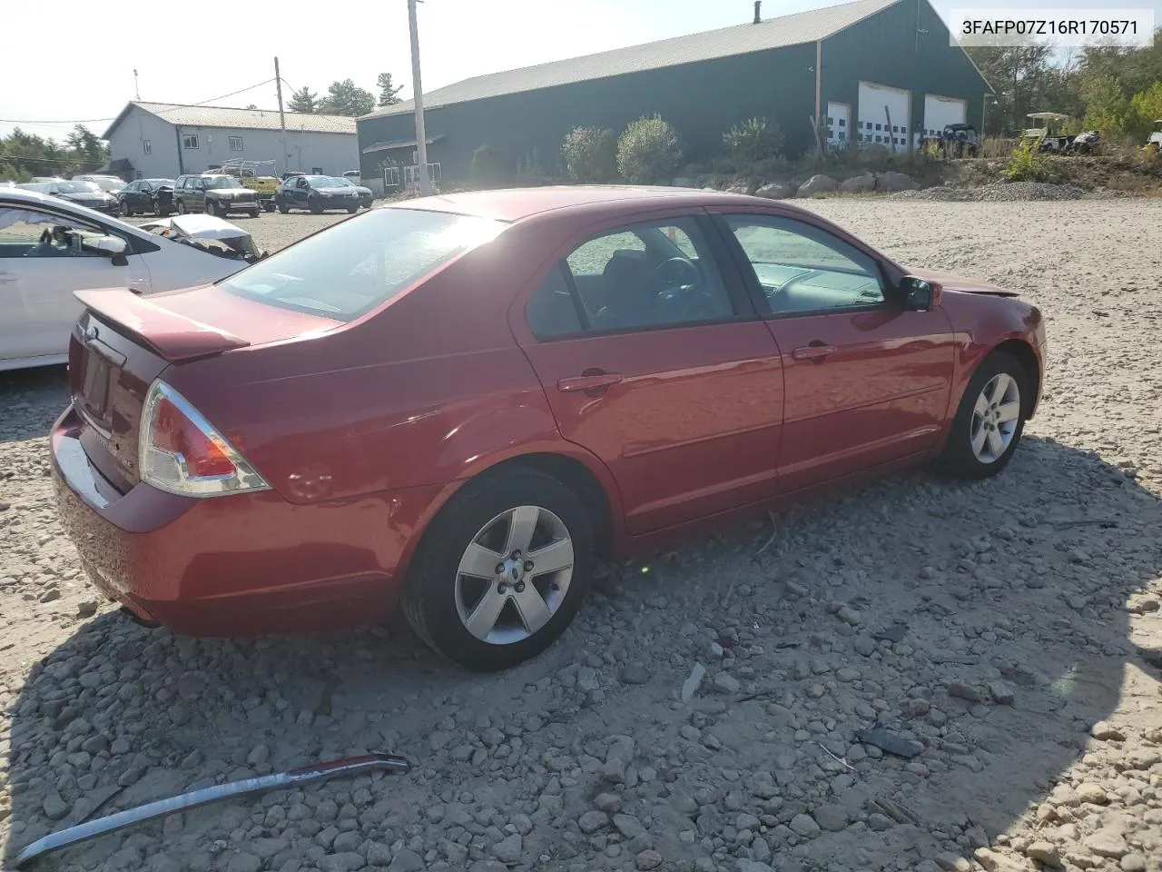 2006 Ford Fusion Se VIN: 3FAFP07Z16R170571 Lot: 71043024