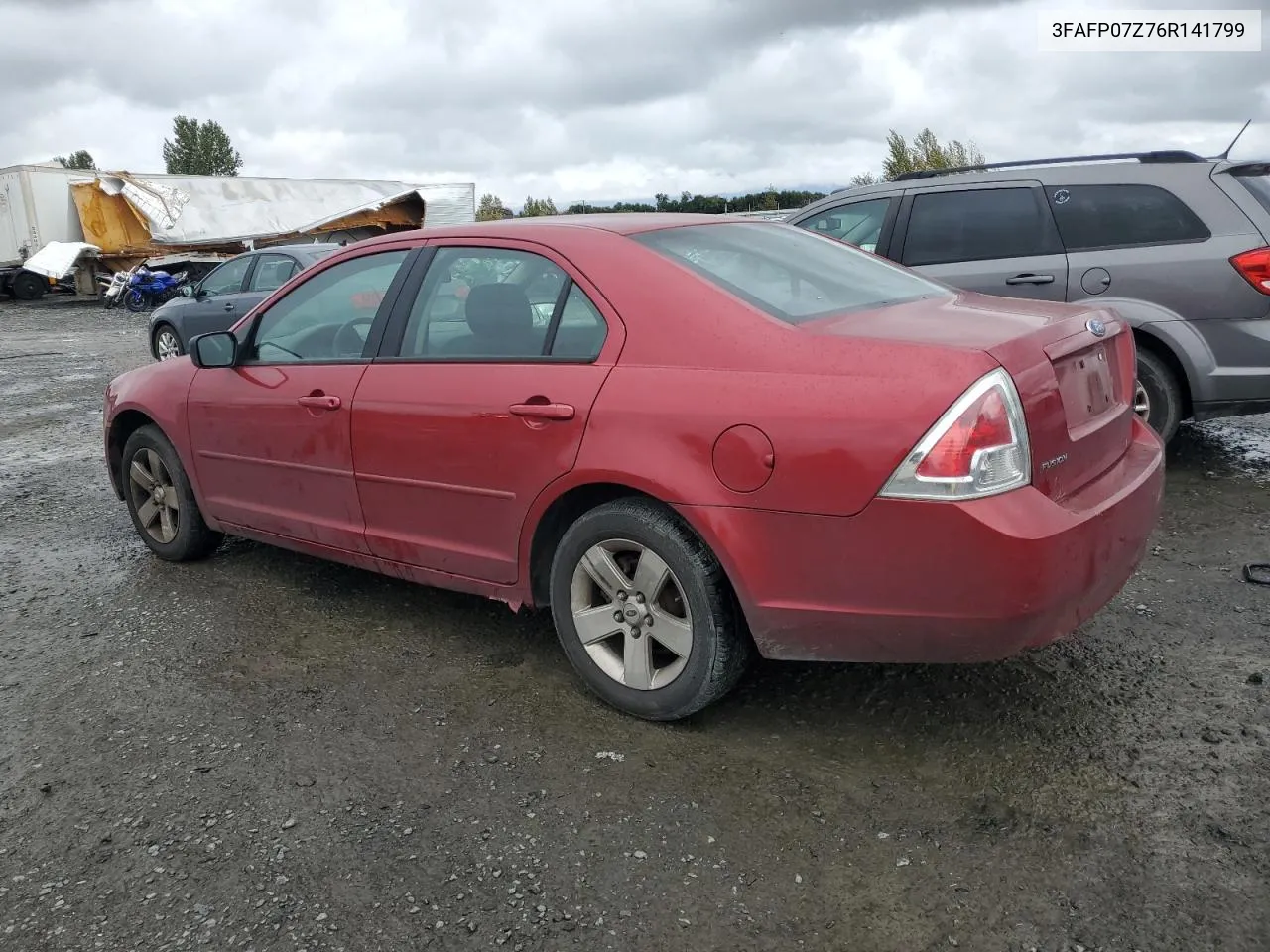 2006 Ford Fusion Se VIN: 3FAFP07Z76R141799 Lot: 71125904