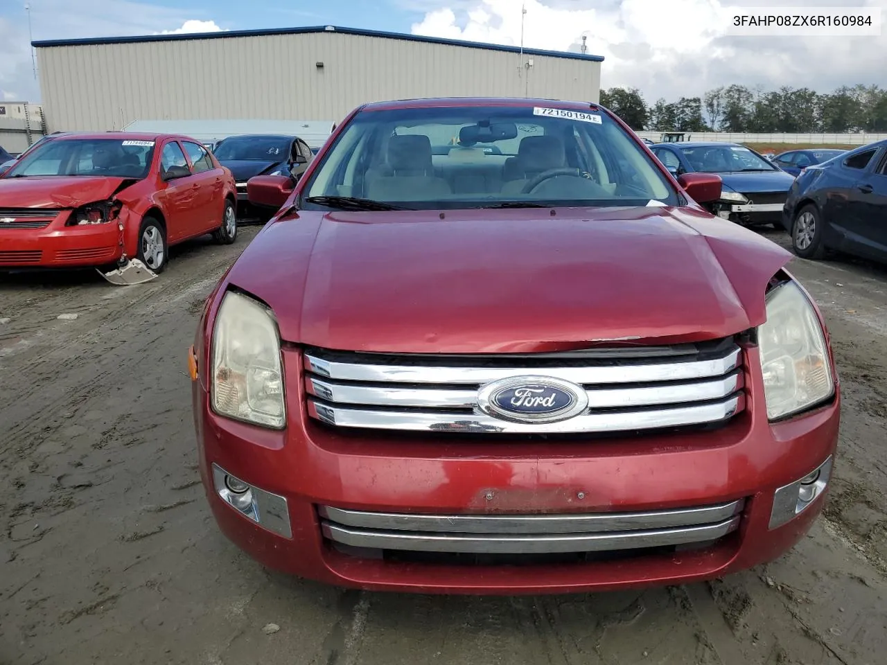 2006 Ford Fusion Sel VIN: 3FAHP08ZX6R160984 Lot: 72150194