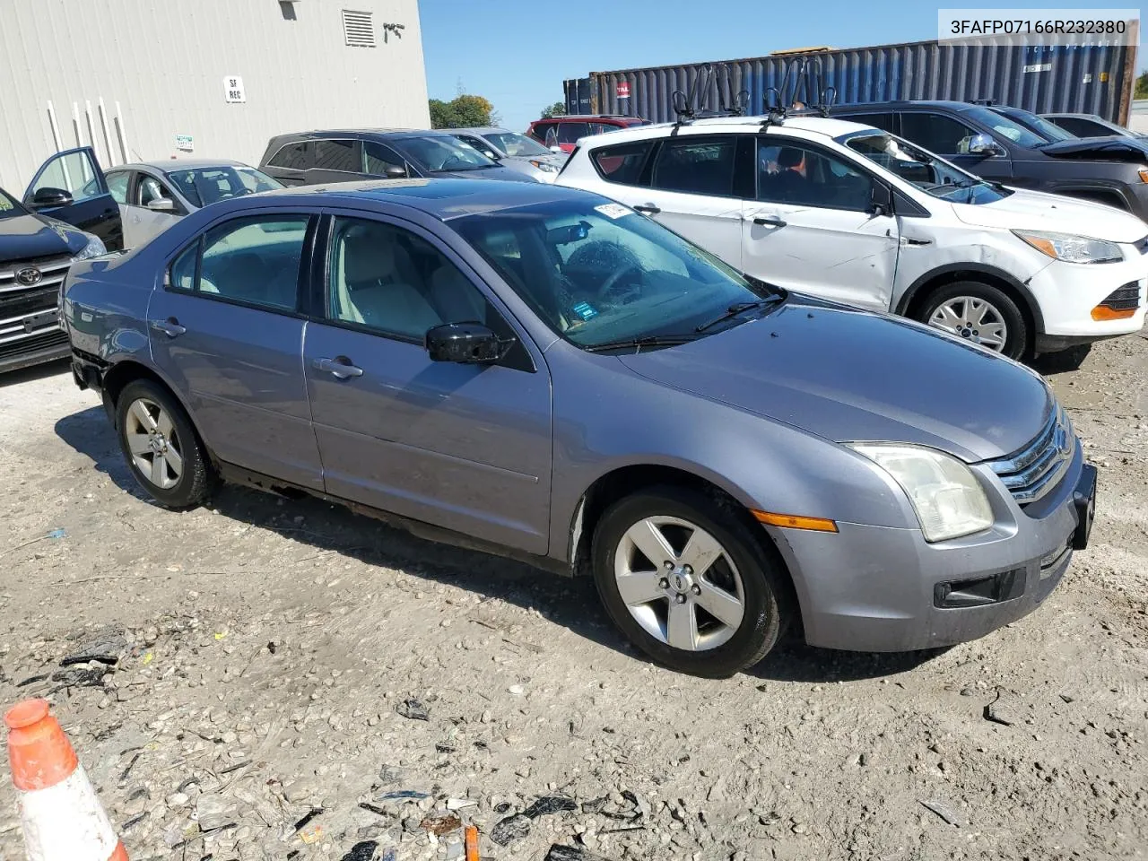 2006 Ford Fusion Se VIN: 3FAFP07166R232380 Lot: 73178444