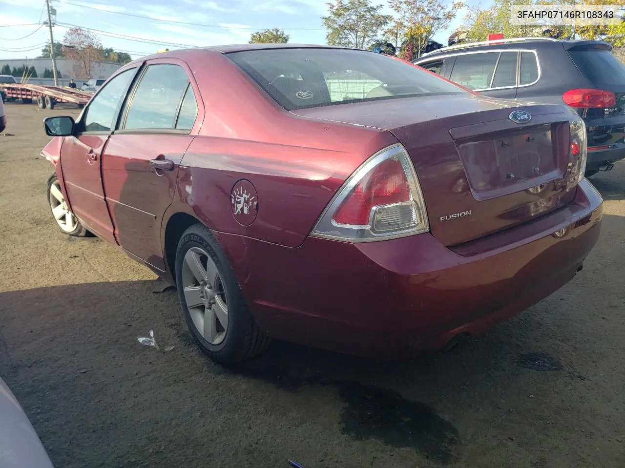 2006 Ford Fusion Se VIN: 3FAHP07146R108343 Lot: 73977694