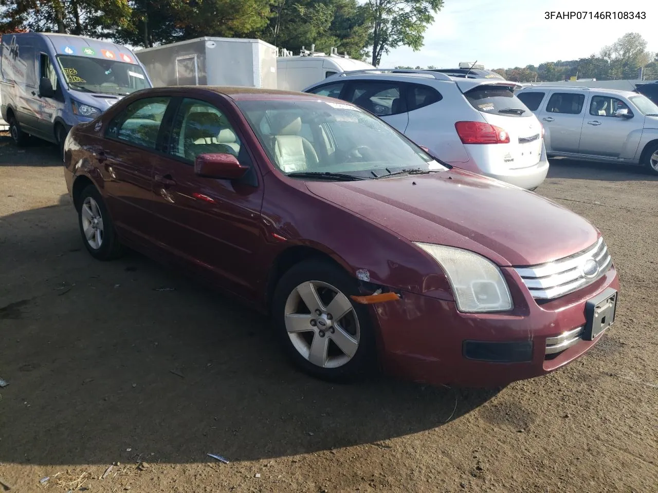 2006 Ford Fusion Se VIN: 3FAHP07146R108343 Lot: 73977694