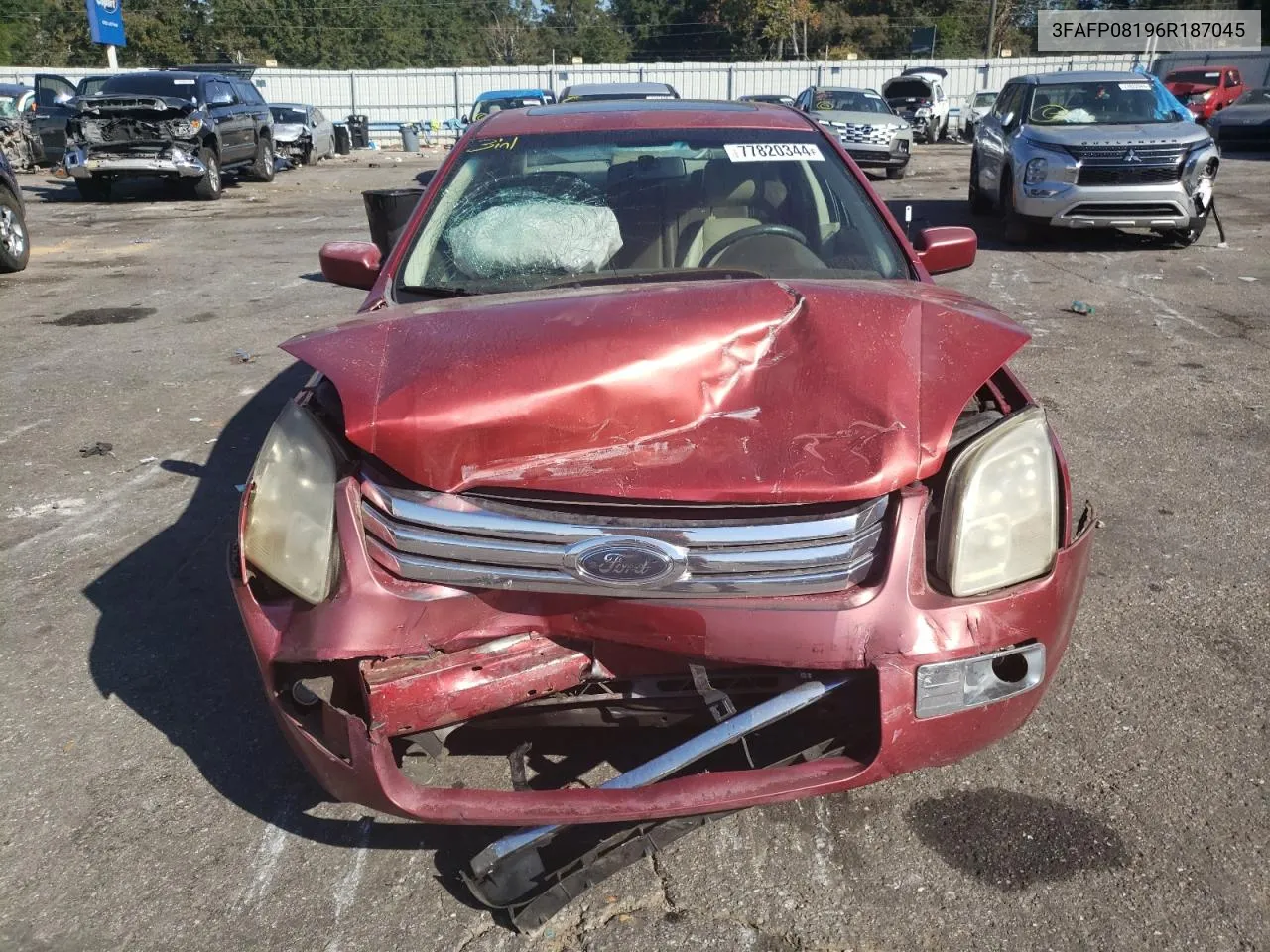 2006 Ford Fusion Sel VIN: 3FAFP08196R187045 Lot: 77820344