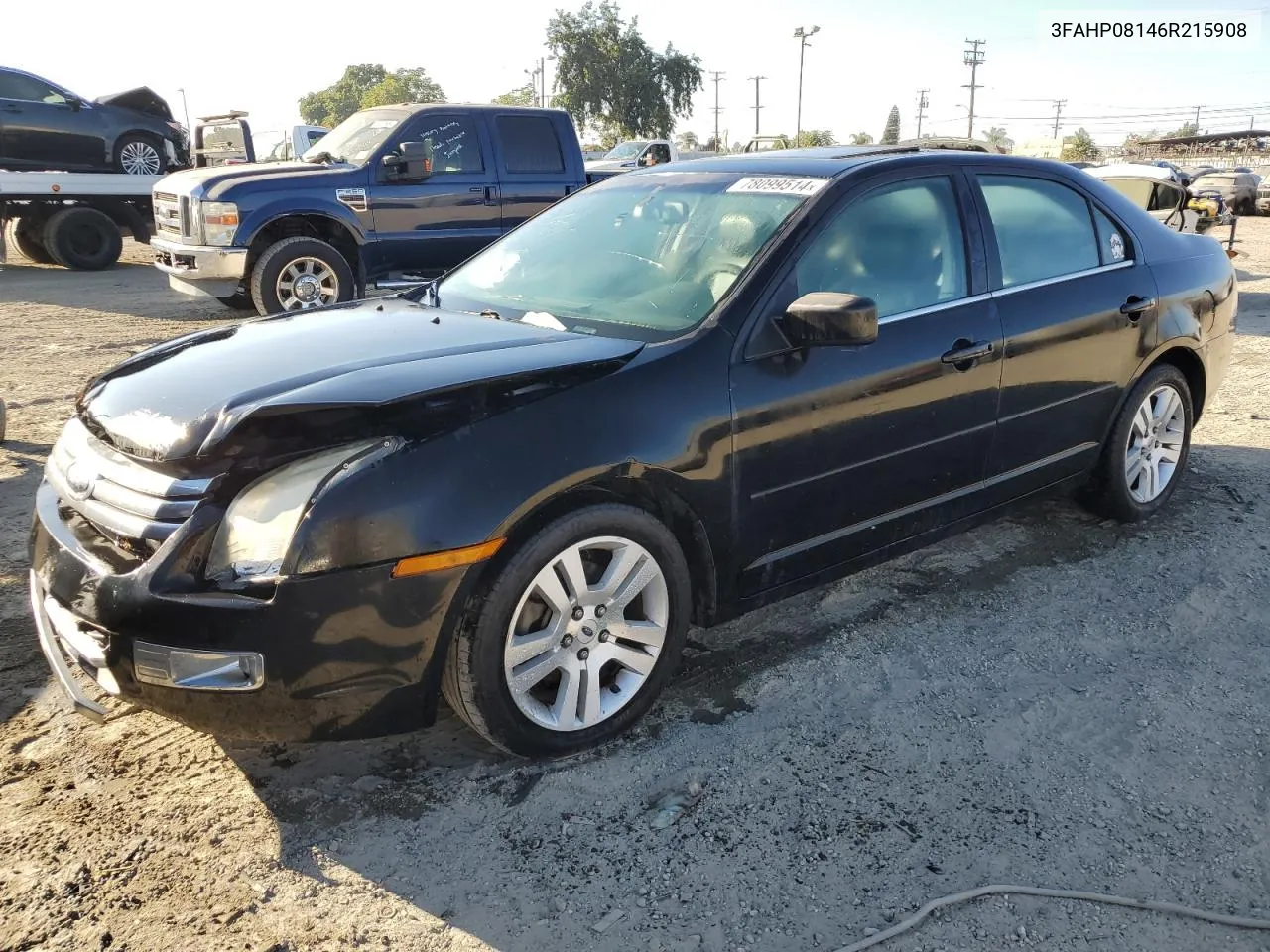 2006 Ford Fusion Sel VIN: 3FAHP08146R215908 Lot: 78099514