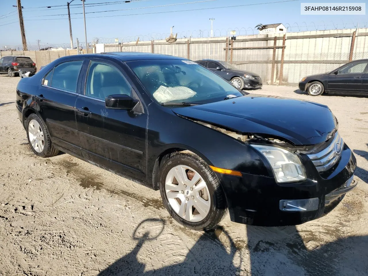 2006 Ford Fusion Sel VIN: 3FAHP08146R215908 Lot: 78099514