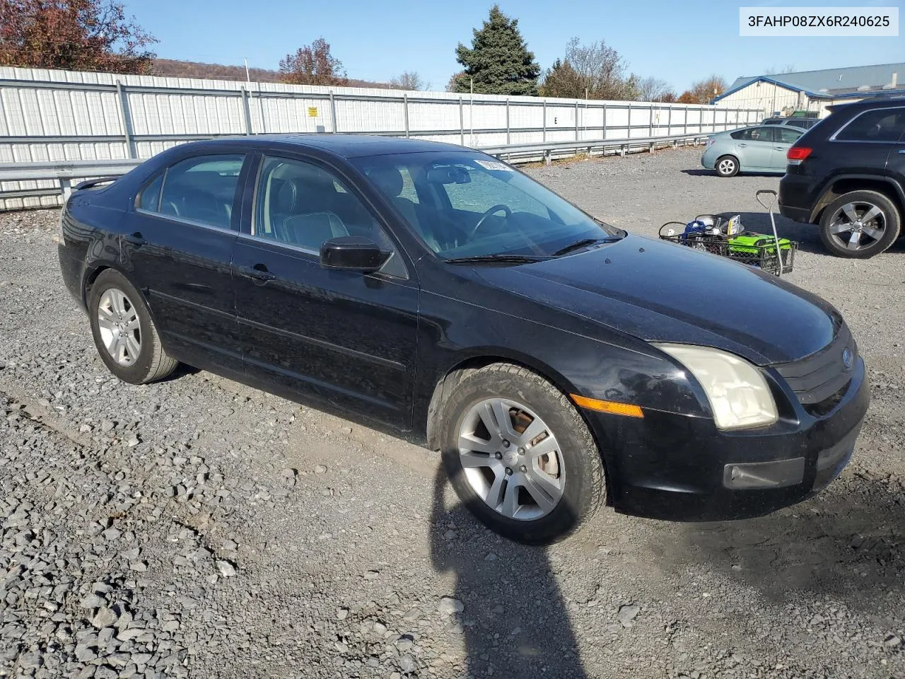 2006 Ford Fusion Sel VIN: 3FAHP08ZX6R240625 Lot: 79921194