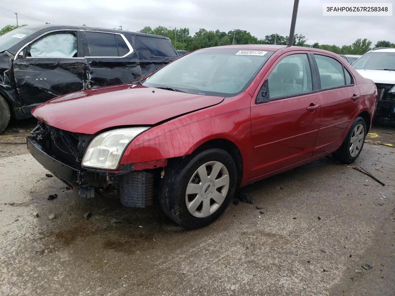 2007 Ford Fusion S VIN: 3FAHP06Z67R258348 Lot: 56020174