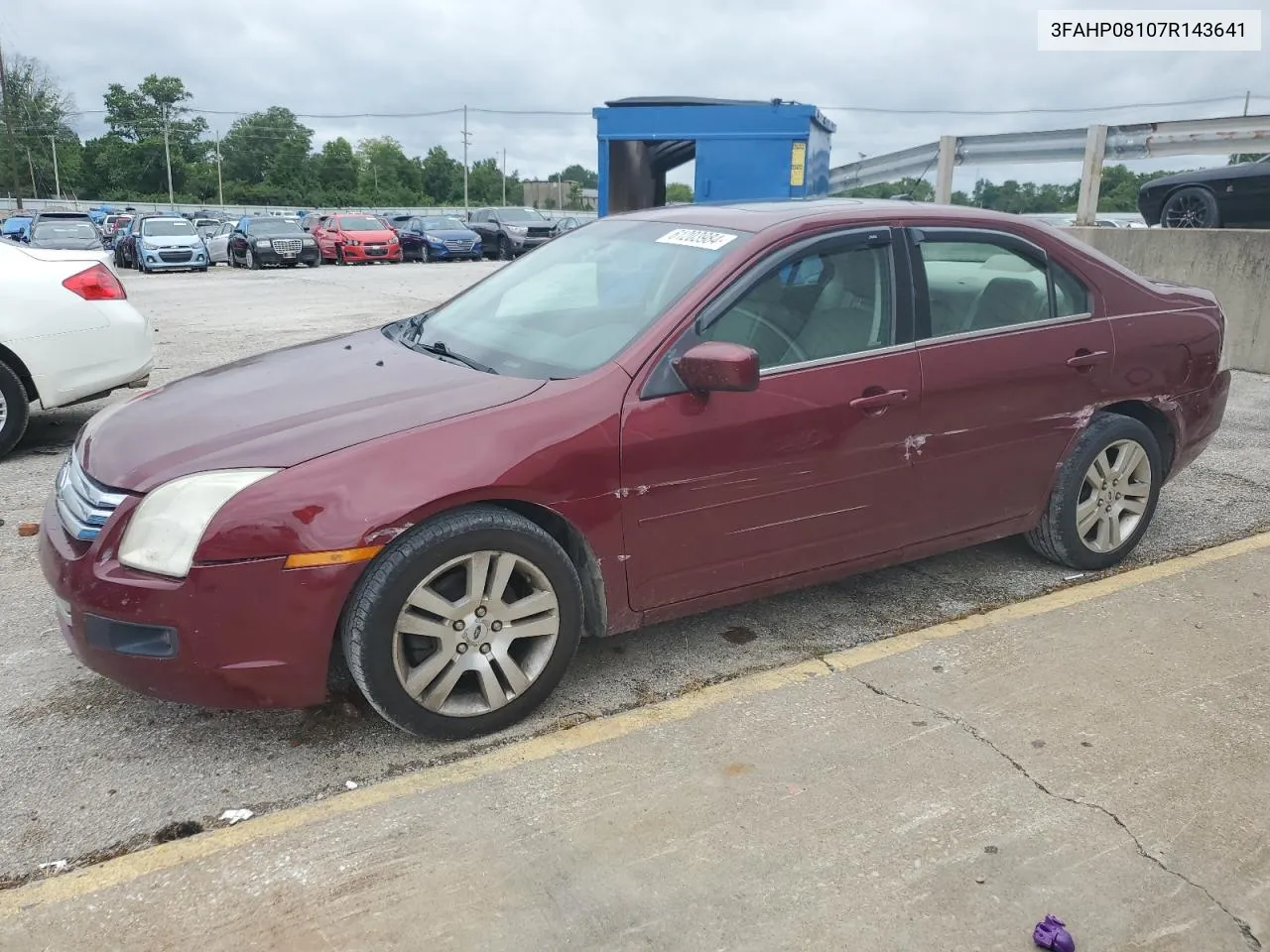 2007 Ford Fusion Sel VIN: 3FAHP08107R143641 Lot: 61203984