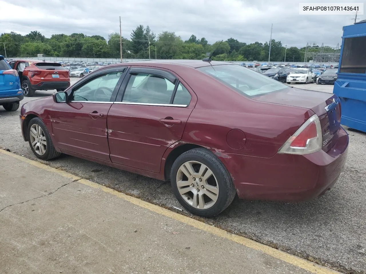 2007 Ford Fusion Sel VIN: 3FAHP08107R143641 Lot: 61203984