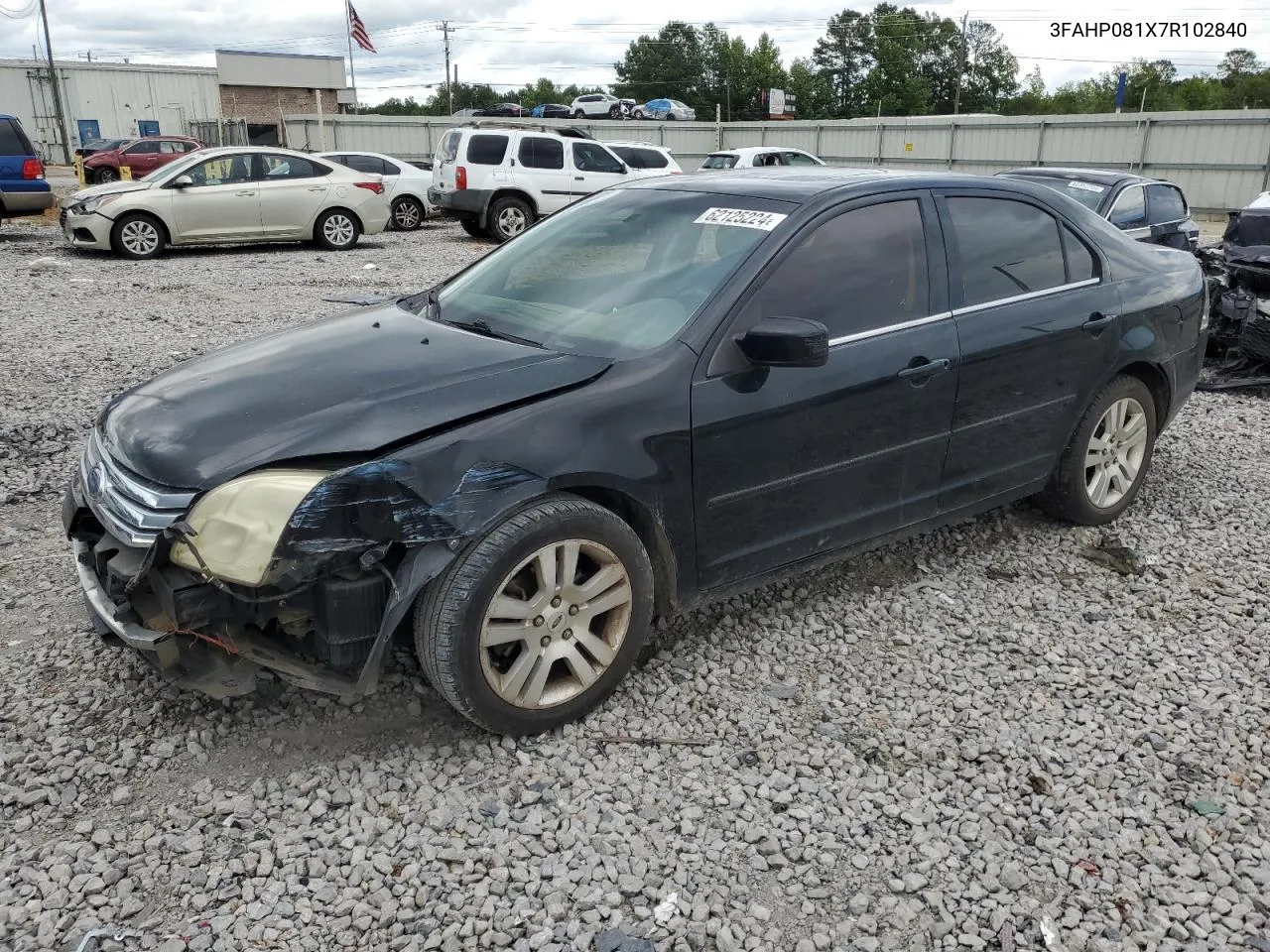 2007 Ford Fusion Sel VIN: 3FAHP081X7R102840 Lot: 62125224