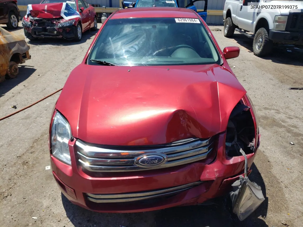 2007 Ford Fusion Se VIN: 3FAHP07Z07R199375 Lot: 62961984